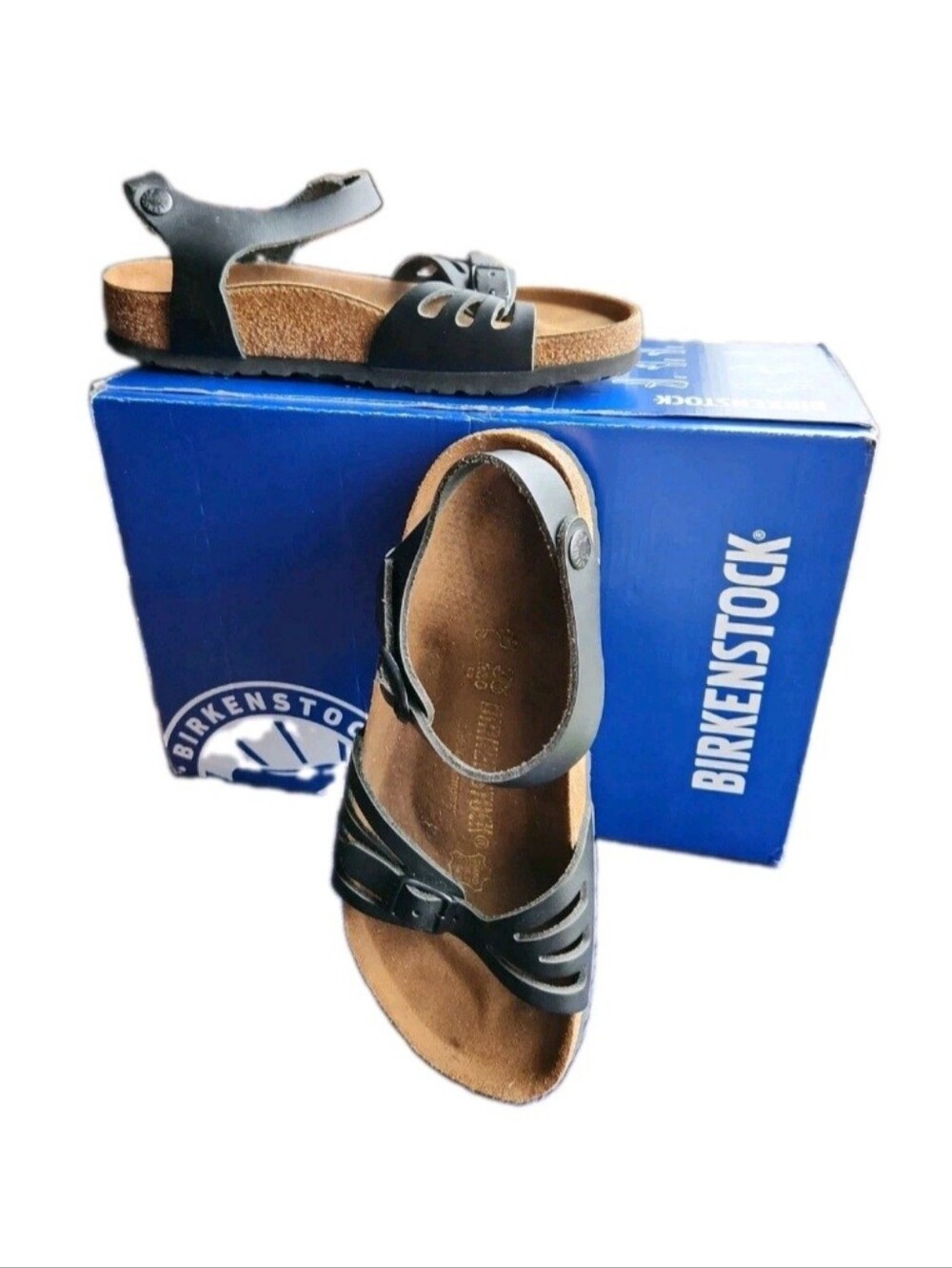 Birkenstock Bali Sandals Women’s Strappy Ankle Strap Leather Black Granola Sz 7